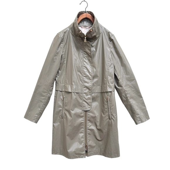 BOGNER Amanda Taupe Weather Resistant Rain Coat Jacket, Size Small / US 4 - Picture 3 of 16